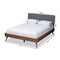 Baxton Studio Dilara Dark Grey Upholstered Walnut Finished Full Size Platform Bed 156-9407-9437 - alternate 4